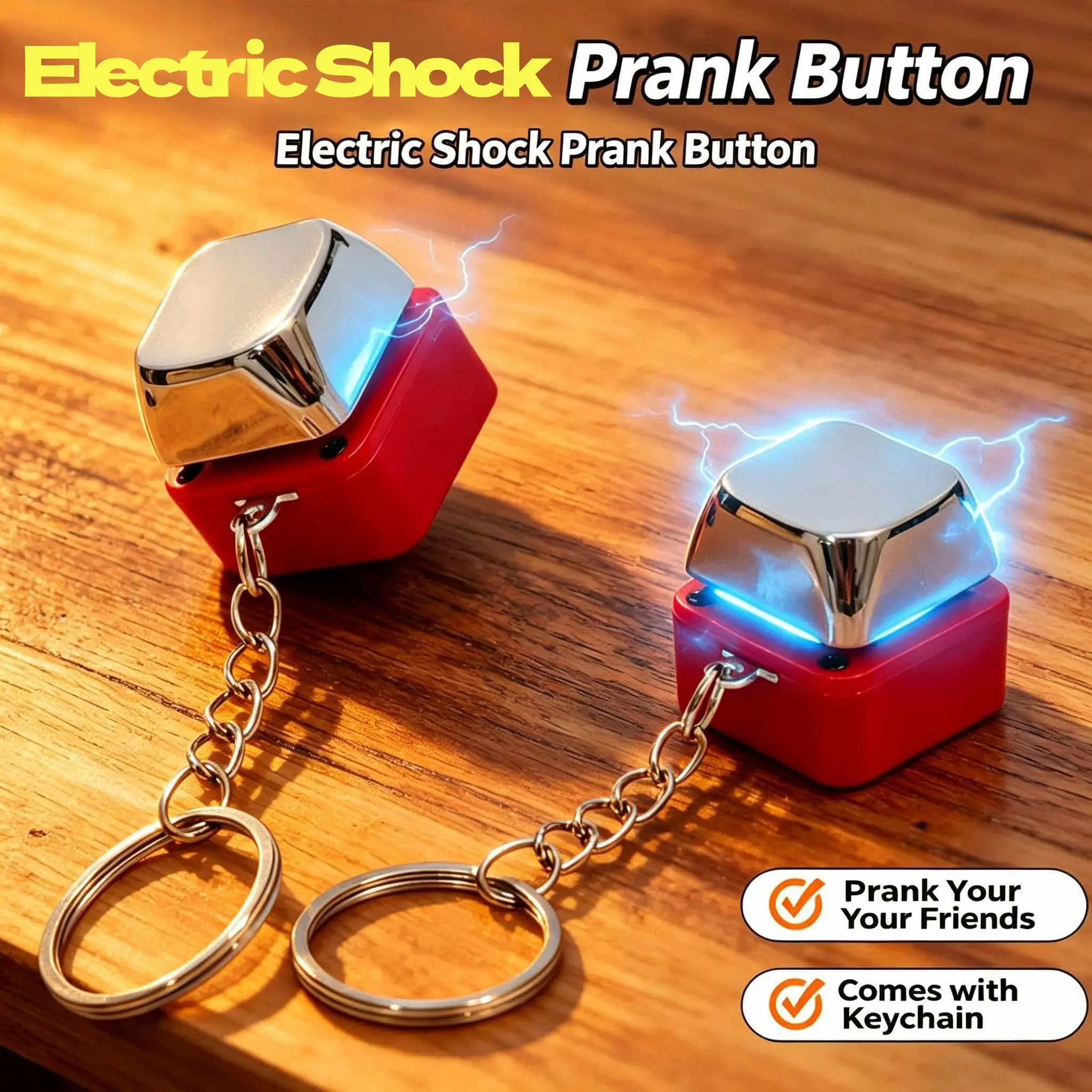 Mini Shock Prank Keychain Compact Gag Gadget for Quick Laugh & Wake-Up ...