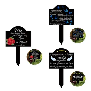 Acrylic Grave Marker, 1 Count Outdoor Garden Cemetery Decoration, Garden Decoration Supplies, Garden Statues & Sculptures, Marker for Memorials, Garden Accessories
