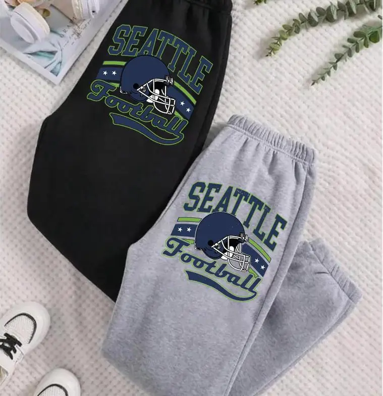 Vintage Seattle Football Sweatpants - Retro Fan Gift, Vintage Style Football Heavy Cotton Graphic Pants, Sunday Sweatpants, Gift For Him, Her, Birthday Idea, Top Clothing