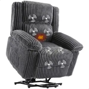 GAOMON Power Lift Recliner Chair - Heat and Massage, Electric Lift Plush Recliner with Soft Padded Seat, Back Support & Armrests, Designed for the Elderly and People with Mobility impaired.