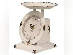Farmhouse White Old Town Scale Clock