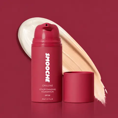 Color Changing Foundation -SMOOCHE Makeup Products, Adaptive Shade-Adjusting Airbrush Flawless Concealer & Foundation, 24-Hour Long-Lasting Wear, SPF 50 UV Protection, Even Out Skin Tone & Texture, Vegan Liquid Cosmetic (Bottle Included)