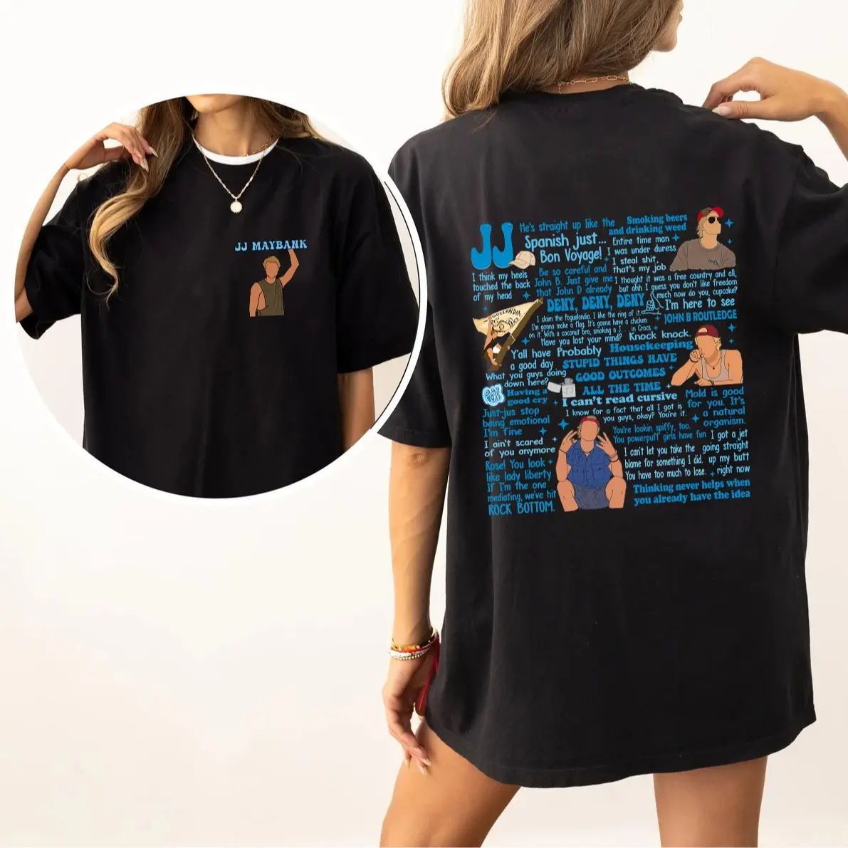 0uter Banks JJ Lines Ver2 T-Shirt Sweatshirt , OBX P4L Shirt, Pogues Shirt