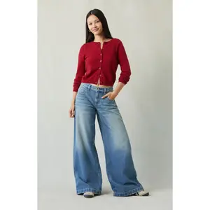 Pacsun Women's Sloane Low Rise Ultra Baggy Jeans Medium Blue