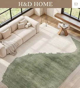 H&D HOME Modern Faux Cashmere Low Pile Area Rug Soft Cozy Microfiber Mat for Living Room Bedroom Non-Slip Rubber Backing Non-Shedding Stain-Resistant Dust-Release Easy to Clean Machine Washable Waterproof Kid & Pet Friendly