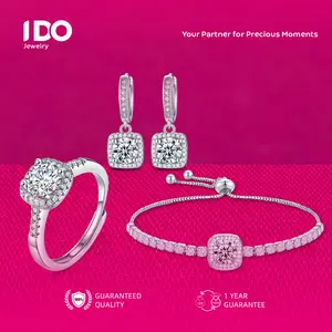 [Crazy Sale] FS-S16 Six Prong Ring Moissanite Platinum Women Accessories Elegant Beautiful Luxury Aesthetic Jewelry  I DO Adjustable Beautiful and Luxurious Wedding Couple Jewelry Official D12