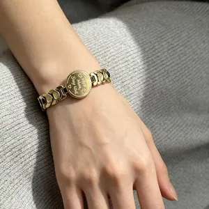 Mother’s Day Gift: LQ Hypoallergenic Bracelet with Strong Magnets – 18K Gold-Tone Daily Adornment Good luck always by your side