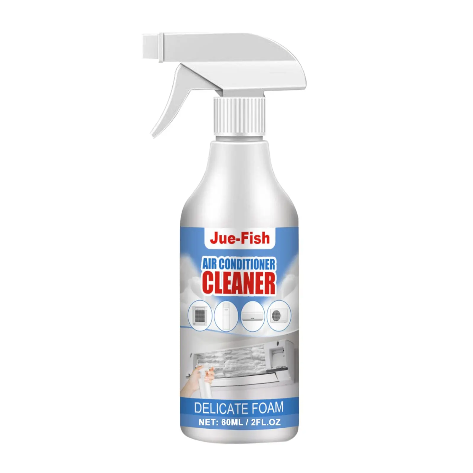 Jue-Fish Air Conditioner Cleaner Spray Odorless Foam Formula for Household Units No Dismantling Needed Effective Descaling and Deodorizing Solution
