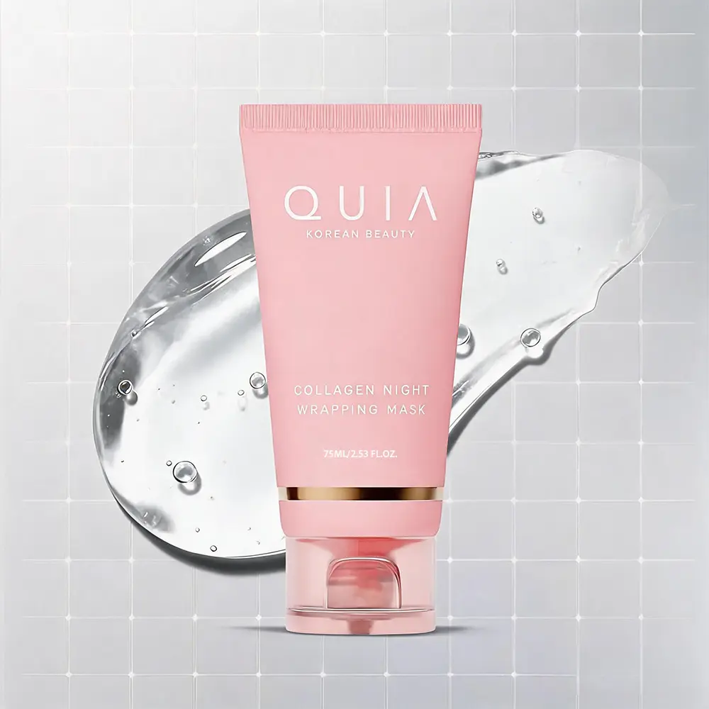 QUIA Collagen Wrapping Mask | Overnight Peel Off Mask for Glass Skin, Better Than Traditional Sheet Masks, Hydrating Night Facial Mask Suitable for All Skin Types Daily Skin Care