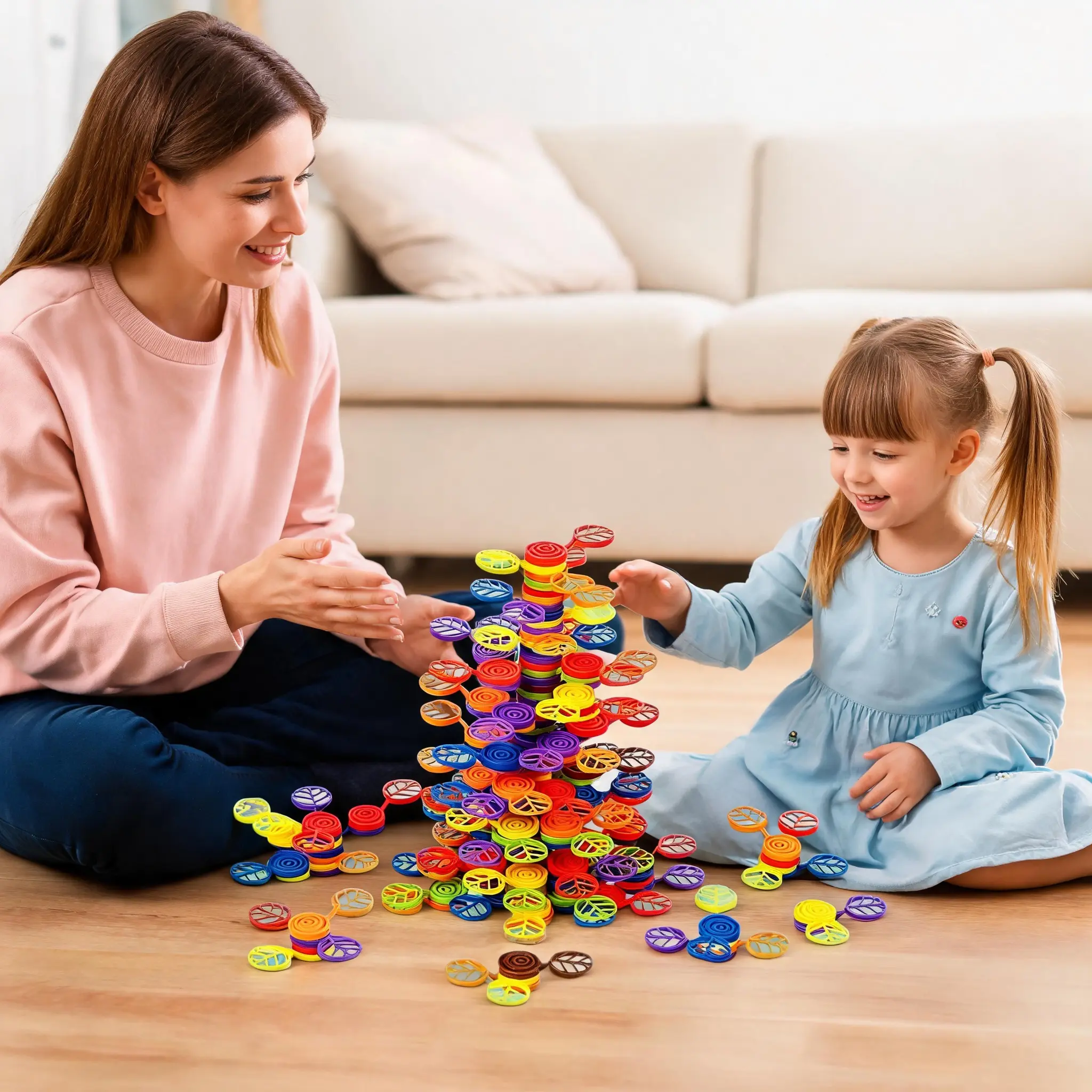 Color stack balance challenge puzzle game,108/168 pcs color peg toy,Spatial Thinking Training Stacking Cups,colorful stacking block for kids and adult,party family game night