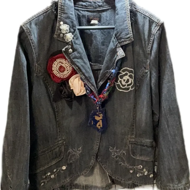 Upcycled Denim Jacket by FreeBohochic