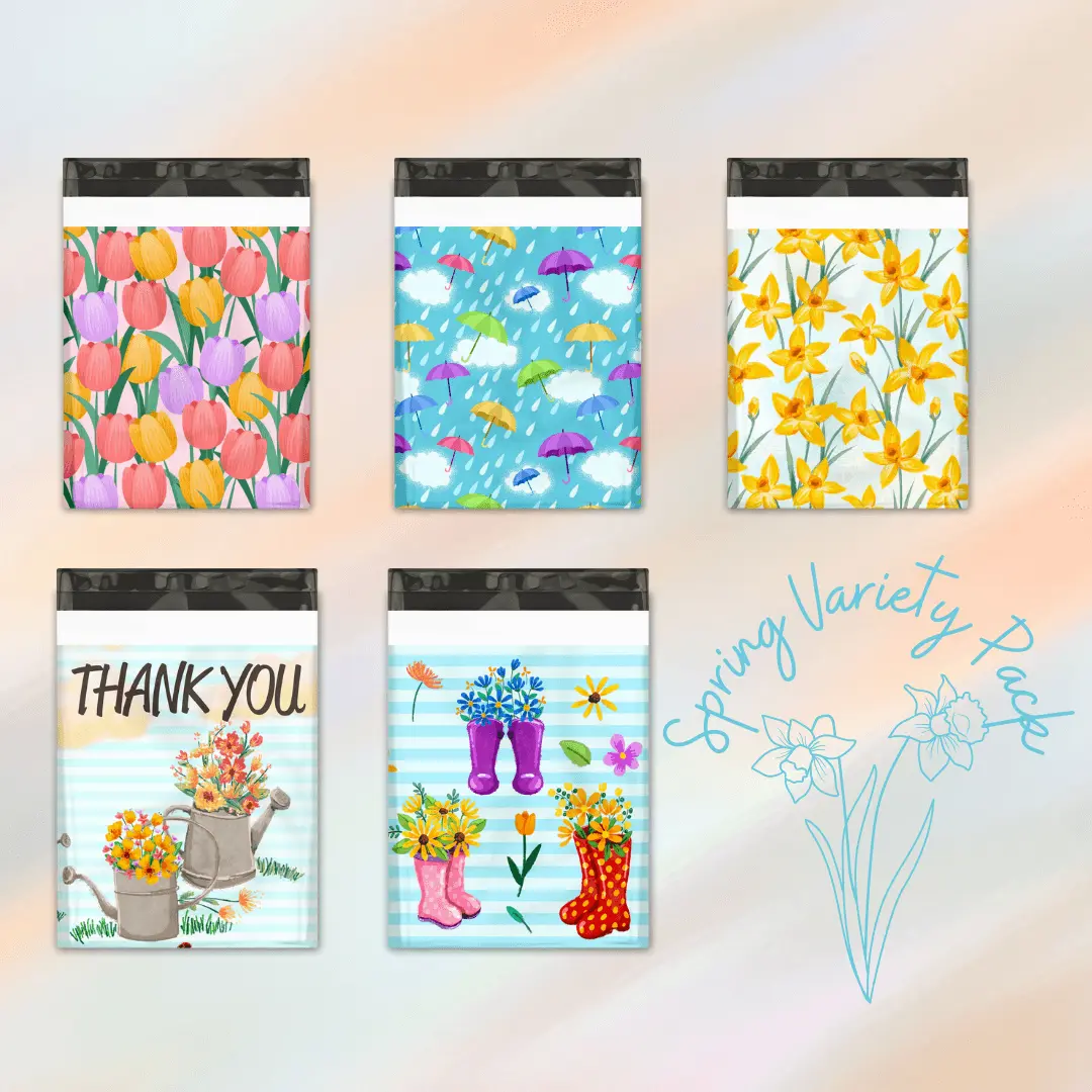 10x13 Spring Sample Pack Poly Mailers – Shipping Bags for Small Business