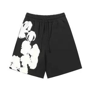 DENIM TEARS Flower Print T Shirt and Shorts Set Unisex Streetwear Summer Outfit