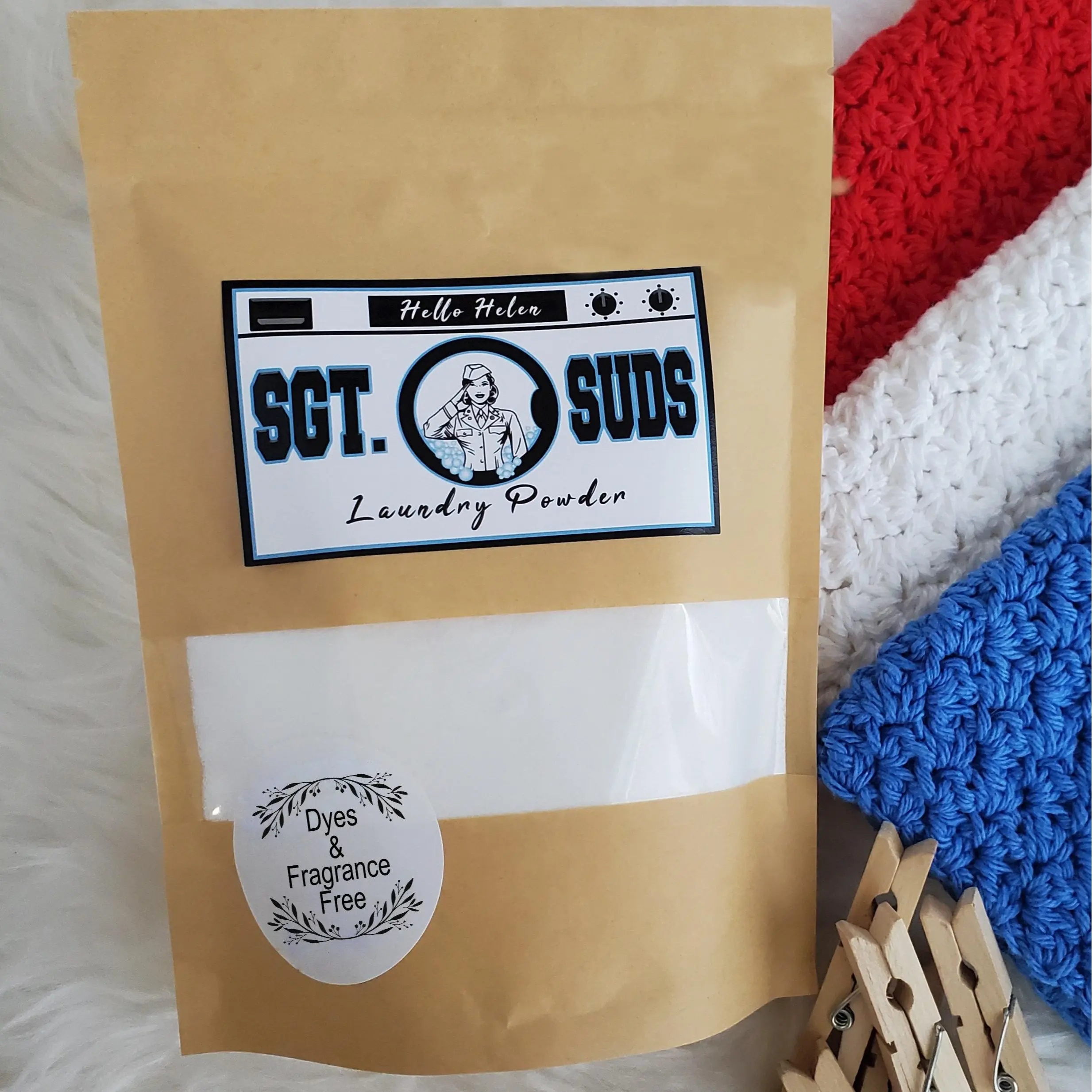 Sergeant Suds Iced Vanilla Woods All-Natural Laundry Detergent, Family Safe, 5 Ingredient Pure, Holly Michigan Homemade - Luxury Household Cleaning
