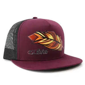 Pluma Plum/Black flat visor hat
