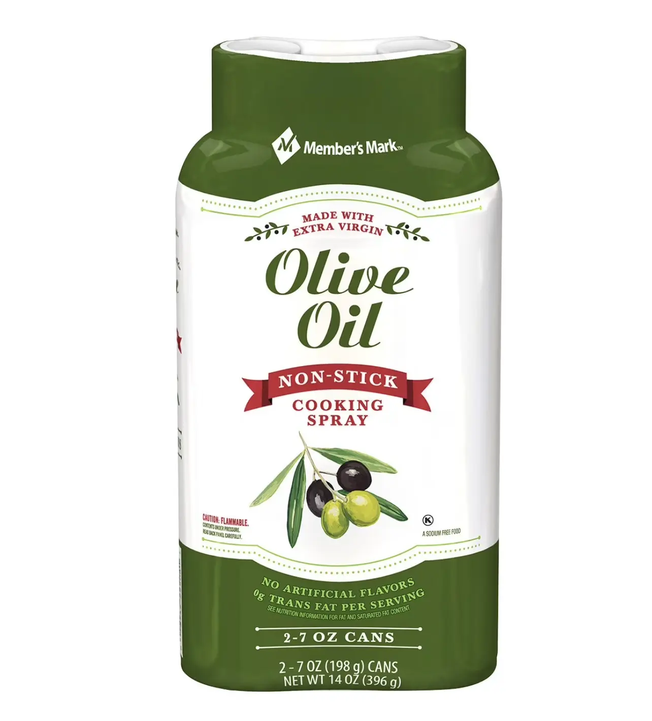 2 Bottles of Member's Mark Olive Oil Cooking Spray, 7 oz Each Bottle