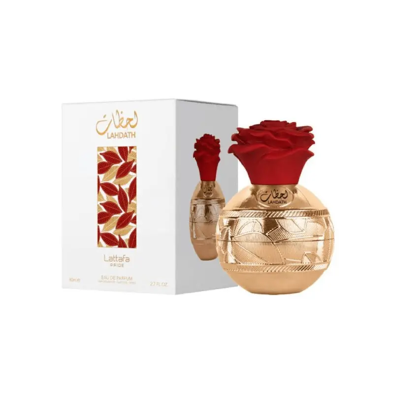 Lattafa | Lahdath | Women's Fragrance | 100 ML - 3.4 OZ | Eau De Parfum | Rose - Caramel & Musk