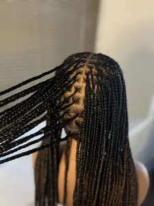 Full lace ready to wear bone straight  braided wig. Ready to ship next day, gift for christmas