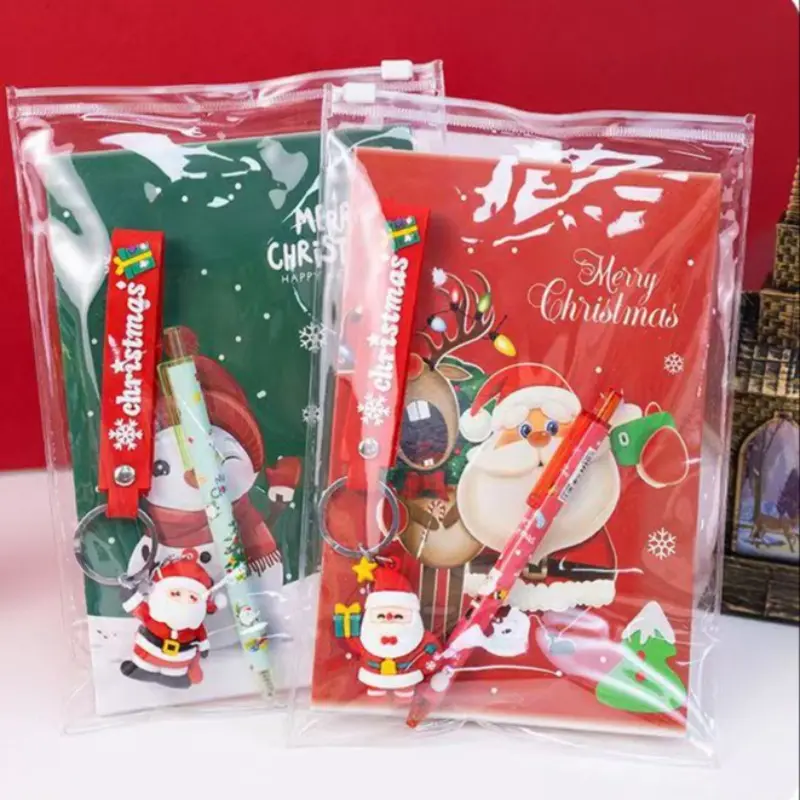 Christmas Stationery Set with Reindeer Keychain, Kids Christmas Gift Prize Pack, Includes Notebook, Perfect Holiday Present