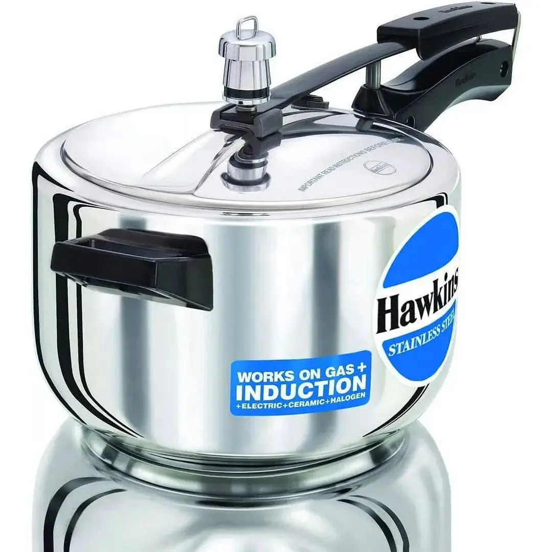 Stainless Steel Induction Compatible Inner Lid Pressure Cooker - 4L
