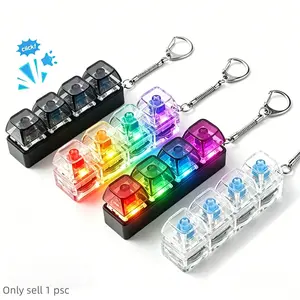 Keyboard Fidget Toy, Keyboard Fidget Keychain 4-in-1 Keyboard Decompression Button Finger Clicker Toys,Button Stress Relief Fidget Gifts to Relief Stress,Keyboard Adult Fidget Clicker Toy