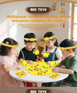 SKYQITIAN Magnetic Bee Fishing Board Game, Animal-Themed Early Learning Toy for Cognitive Development, Parent-Child Bead-Collecting Interactive Game, Toys summerwins