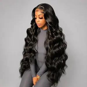 30 Inch Long Curly Lace Front Wig for Women - Glueless Wavy Style with Pre-Plucked Hairline & Natural Baby Hair - Synthetic Material - Perfect for Natural Look