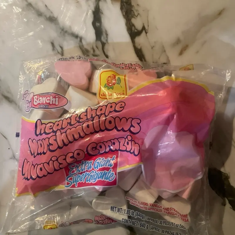 Marshmallow extra giant de la Rosa heart shaped Marshmallow extra giant de la Rosa heart shaped