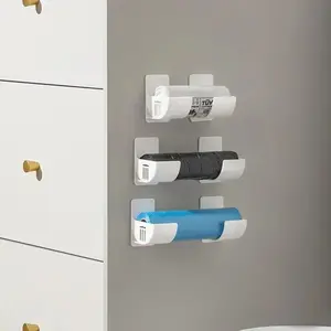 2pcs/pair Wall Mounted Trash Bags Holder Garbage Bag Storage Box Organizer Plastic Bag Film Container Dispenser for Kitchen Shelf Bathroom Storage