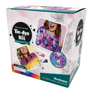 8-Color Tie Dye Craft Kit - All-In-1 Non-Toxic DIY Set for Kids & Adults, Includes Gloves, Apron, Rubber Bands, Ideal for T-Shirts, Home Decor, Party Activities