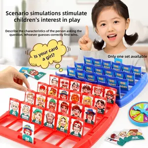 Guess Who Board Game, Two-Person Brain Teaser, Toy, Parent-Child Interactive Game, Memory Logic Card Game