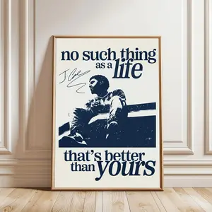 J. Cole Retro Newspaper Print, Love Yourz Lyric Music Quote unframed Poster, J. Cole 2014 forest hills drive wall art, Minimalist Decor, Gift for Fan