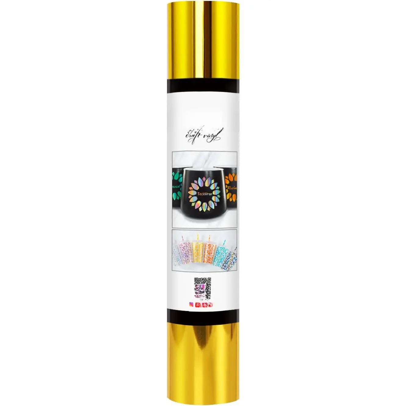 Chrome  Adhesive Craft Vinyl Roll 1ftx5ft