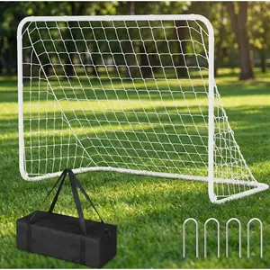 Portable Soccer Goal, Foldable Pop-Up Backyard Soccer Net with Frame and Carry Bag, Football Training Equipment Practice Training Goals for Kids & Adults, Easy Setup