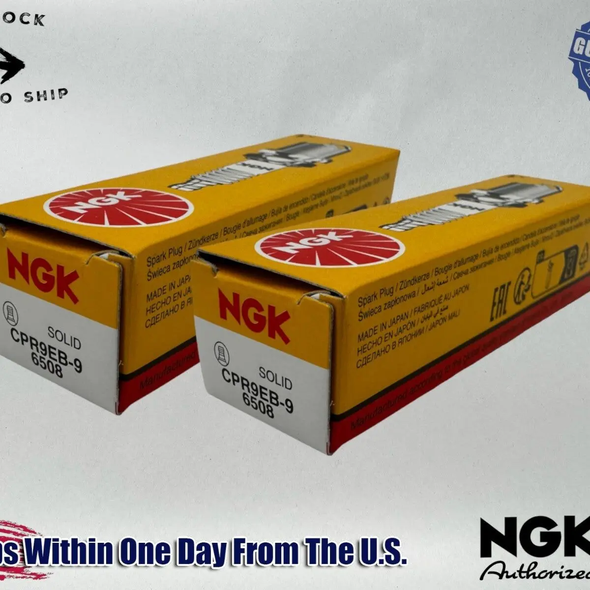 NGK Genuine OEM Authentic Spark Plugs CPR9EB-9 - 2 PACK