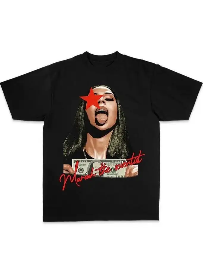 [100% Cotton] Mariah The Scientist Star Red Graphic Tee - Men's Streetwear Clothing, Music Print Cotton Graphic Tees, Sports & Outdoor Sports Top