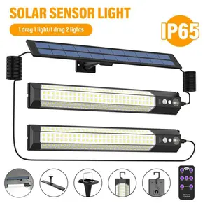 Double Head Solar Power LED Pendant Light for Garages Shops Sheds Barns Gazebos Yards IP65 Waterproof Easy Install Eco-Friendly Lighting Solution