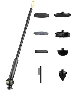 Fanttik G9 Pro Electric Scrubberbrush with VoltiPulse Motor Dual-Speed Control 6 Brush Heads Adjustable Angle IPX7 Waterproof Type-C Charging for Bathroom Tile Grout Cleaning Tools