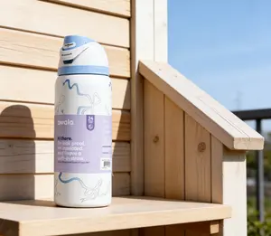 Owala Blue Bow Insulated Bottle 32oz Refreshing On-the-Go Tumbler with 24-Hour Cold Retention Leak-Proof Design & Built-In Straw Portable Drinkware cups pasta straw sippy