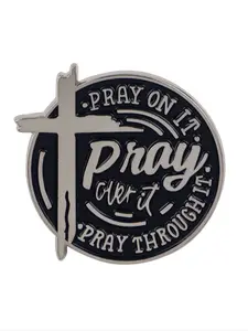 Christian Prayer Pins & Brooches, Unique Design Backpacks & Briefcases Accessories, Religious Gifts, Fashionable Jewelry for All Seasons, Durable Metal Pins, Men Accessories