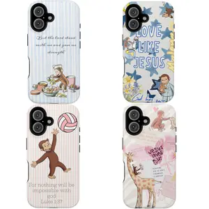 Faith meets cuteness, These Curious George Christian phone cases are the sweetest reminder that God’s love is always with you Design for iPhone & Samsung|  Cover for iPhone SE to 17 Pro Max & Samsung S21 Ultra to S25