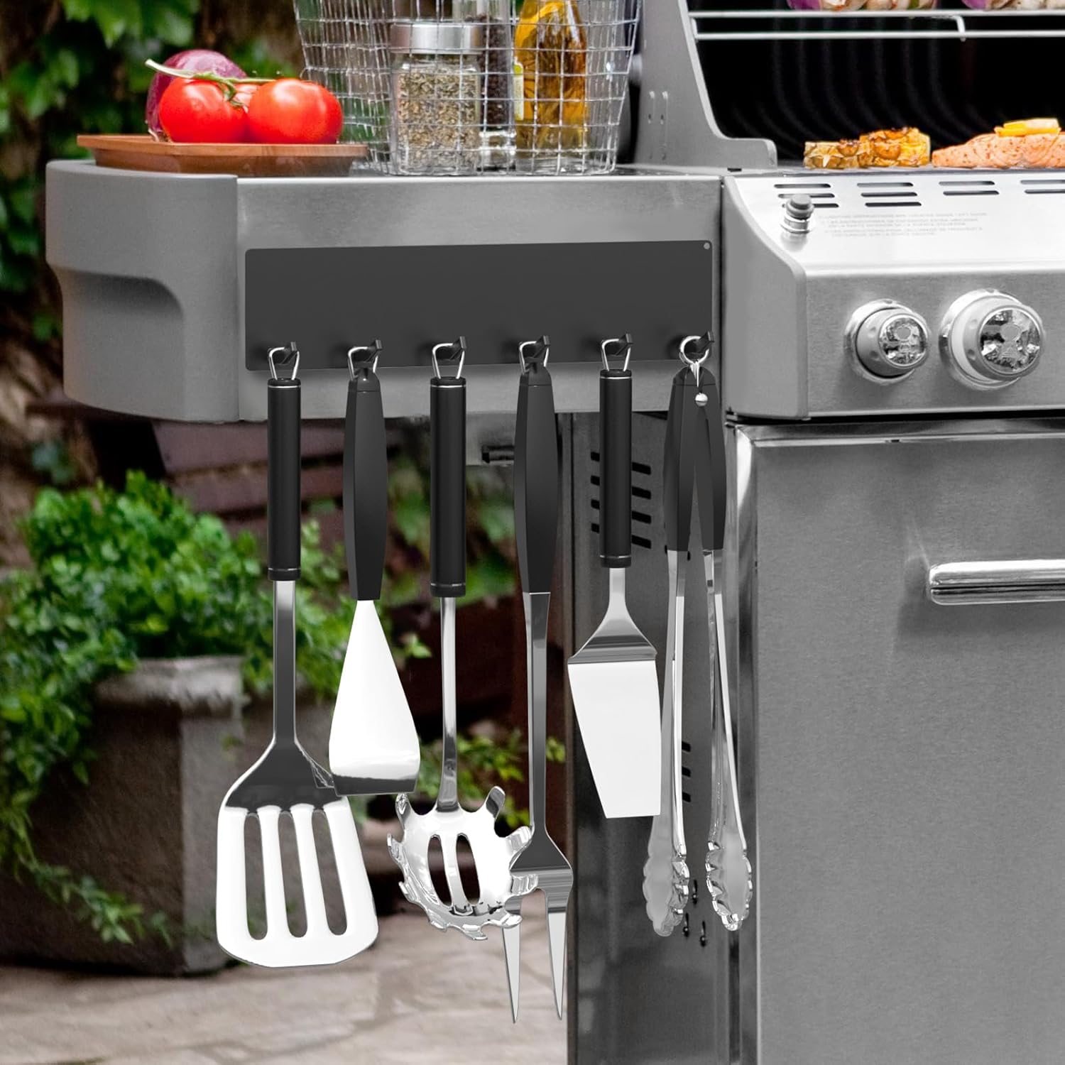 3 Pcs Magnetic Grill Hooks for Traeger Grills Rust Proof Outdoor Magnet Hooks for Pellet Smokers Hanging Barbecue Tools Kitchen Outdoor Use Easy Install Set of 3