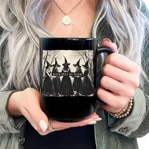 Girls Will Be Girls Witch Mug, Feminist Halloween Coffee Cup, Witchy Girl Power Ceramic Mug, 11oz 15oz Fall Drinkware Gift