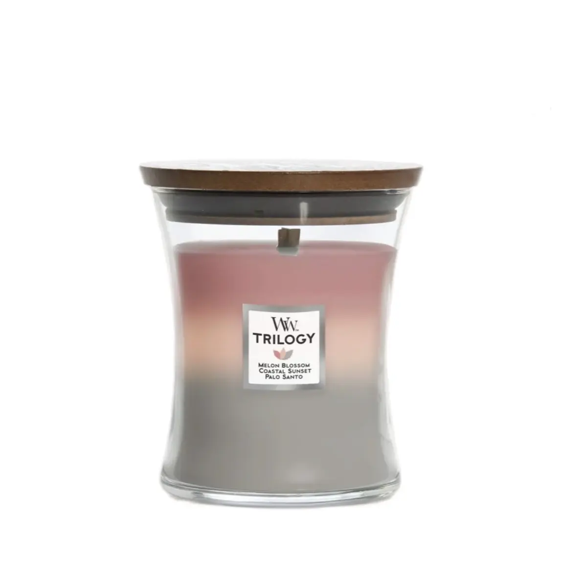 WoodWick Medium Hourglass Candle, Shoreline Trilogy Nature Fragrance, Woody Sunset Home Decor Candle, Scent