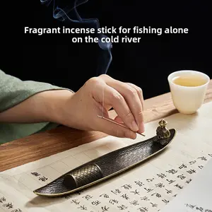 Alloy Zen Incense Holder & Stick Burner for Indoor Home Aromatherapy - Simple Design for Relaxation and Versatile Use