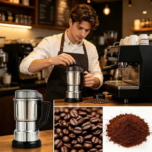(Large) Stainless All-in-One Electric Strong Grinder | Compact & Easy to Clean, one touch”“fast”“all-in-one,  Multifunctional Electric Grinder | Coffee Bean & Grain Grinder for Home, Sleek Electric Grinder  Coffee Beans & Grains  High-Power