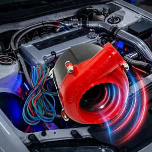 Universal Car Turbo Sound Simulator, Electric Fake BOV Valve Sound Whistle, Adjustable Exhaust Sound Enhancer, Easy Installation Car Modification Accessories for Universal Vehicles