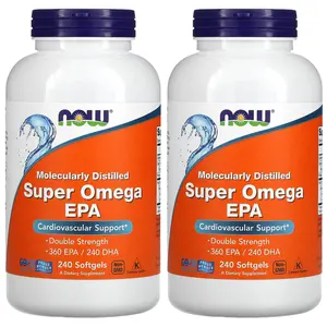 NOW Foods Now Foods, (2 Pack) Super Omega EPA, Molecularly Distilled, 240 Softgels