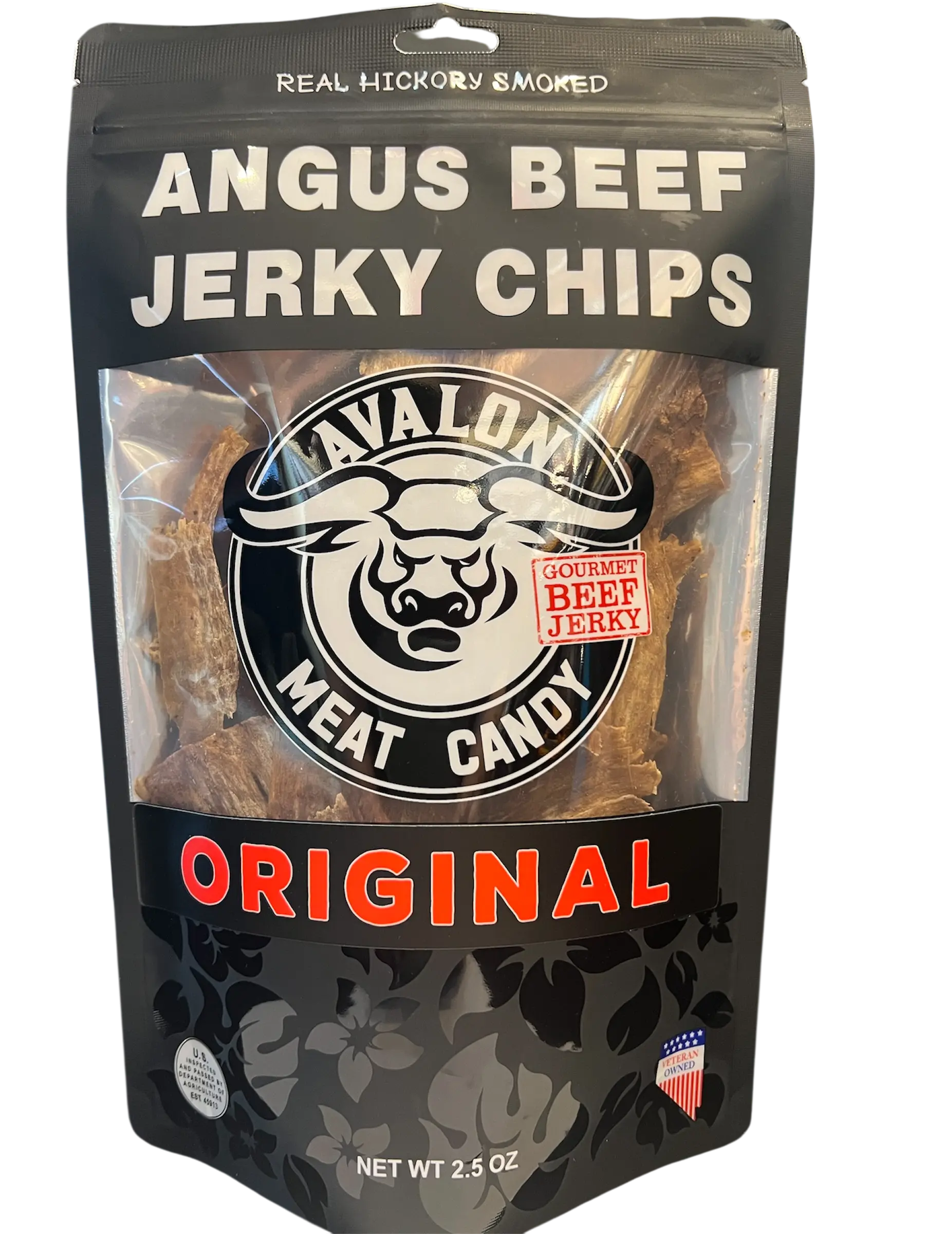 Avalon Meat Candy Angus Beef Jerky Chips Original Real Hickory Smoked Thin Jerky
