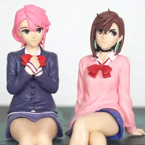 Super cute doll character model sitting posture decoration, 16cm PVC anime figure, handmade interactive collectible, anime-inspired decor